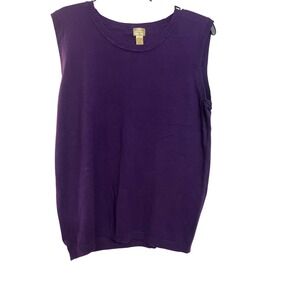 Nue Options Essentials Plus Women's Purple Knit Sweater Vest‎ Size 1X